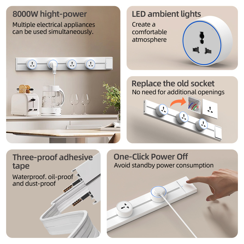 White Home Movable Power Track - Kitchen Appliances Uk review and price